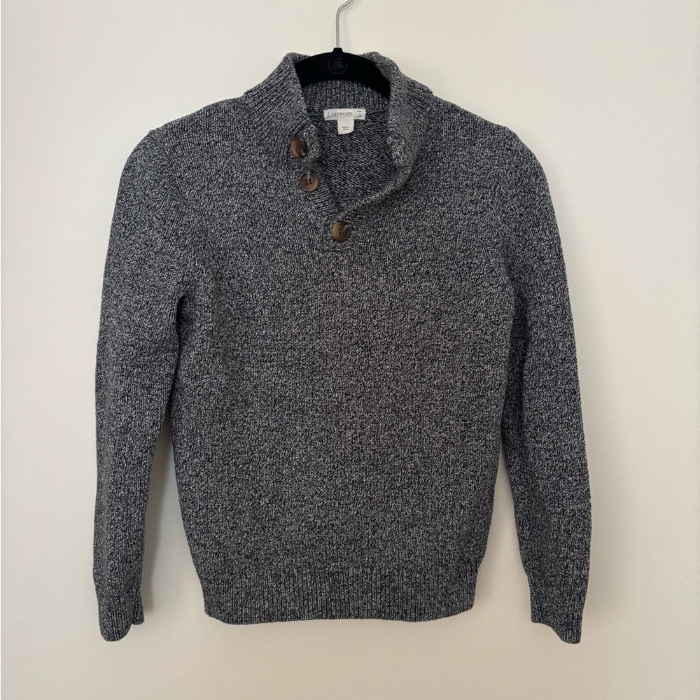 Crewcuts Gray Shawl Collar Turtleneck Sweater
